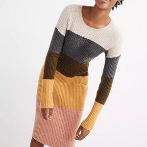 Colorblock Midi Sweater Dress in Coziest Y…